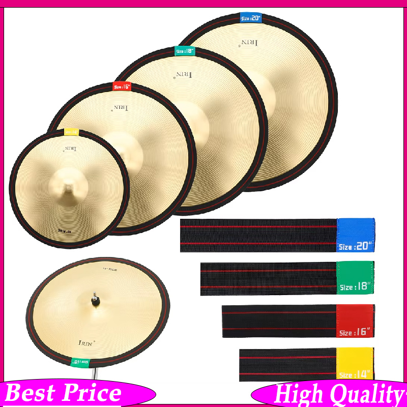 Drum Practice Pad - 4Pcs/Set Drum Practice Cymbal Mute Pad