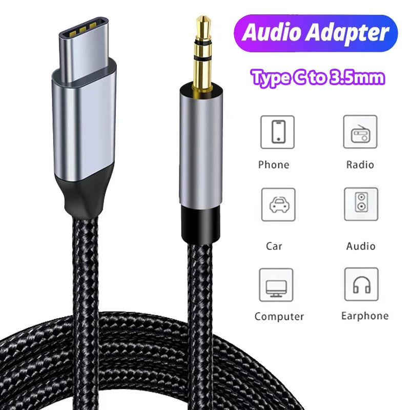 Contact Pickup Mic - AUX Audio Cable USB C to