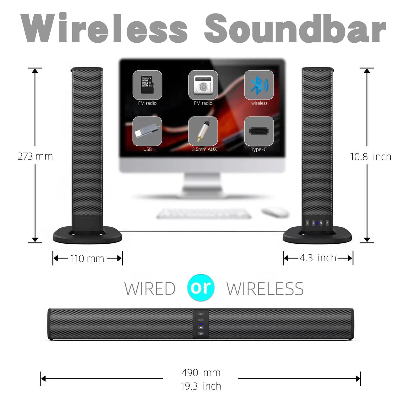 Detachable Soundbar Bluetooth  - Audio X Music 评论和价格