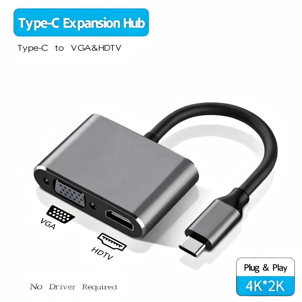 USB 3.0/TYPE-C to HDMI VGA Ada - Audio Music Splitter 评论和价格