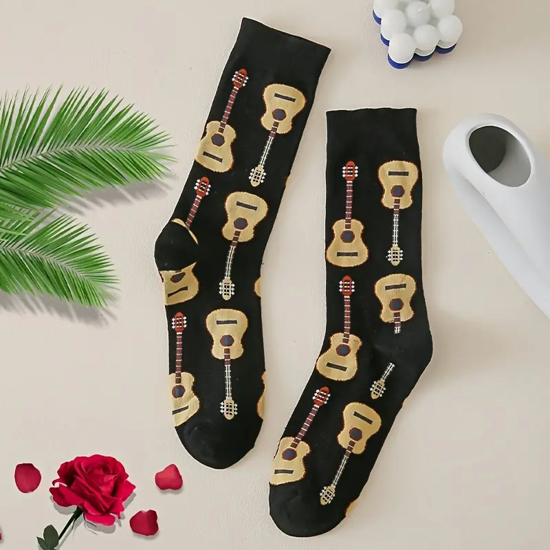 1 Pair Men Guitar Printed Mid  - Guitar Slide Tube 评论和价格