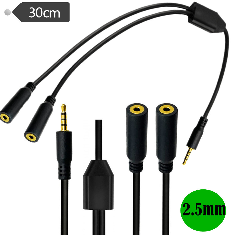 Gold Plated 4 Pole  2.5mm Male - Audio Music Splitter 评论和价格