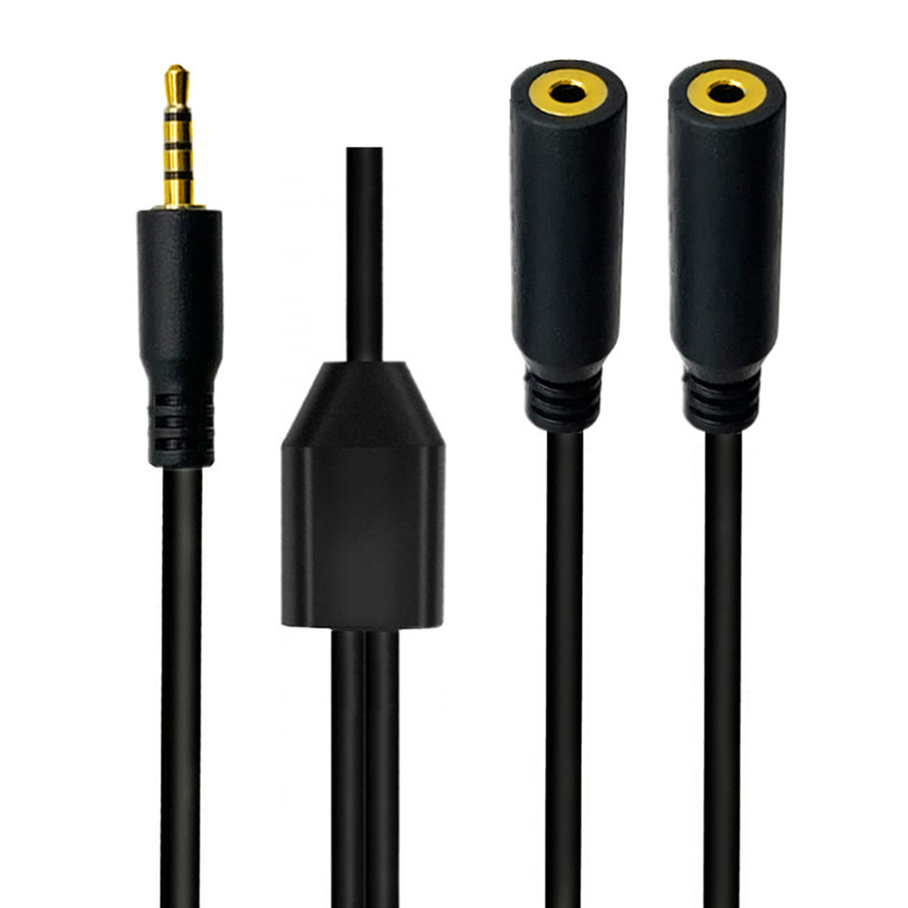 Gold Plated 4 Pole  2.5mm Male - Audio Music Splitter 评论和价格