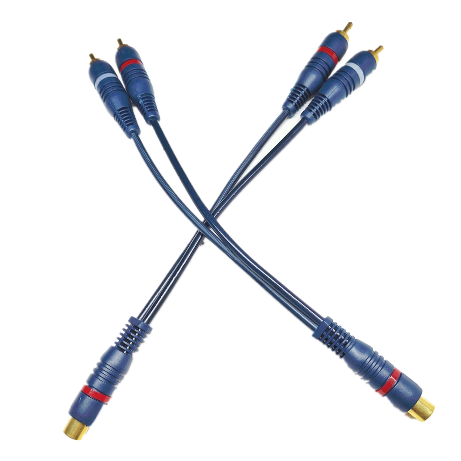 1 RCA Male to 2 RCA Female  1R - Audio Music Splitter 评论和价格