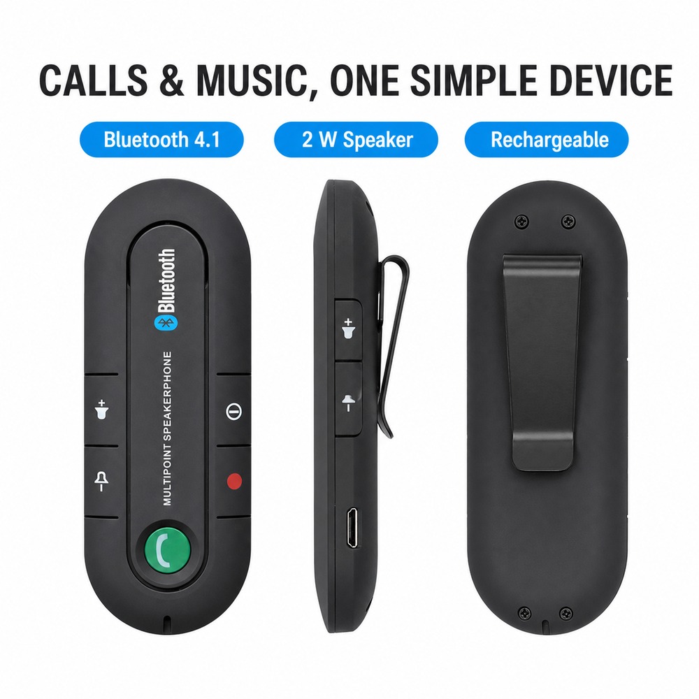 Bluetooth 4.1 Car Speakerphone - Audio Music Car 评论和价格