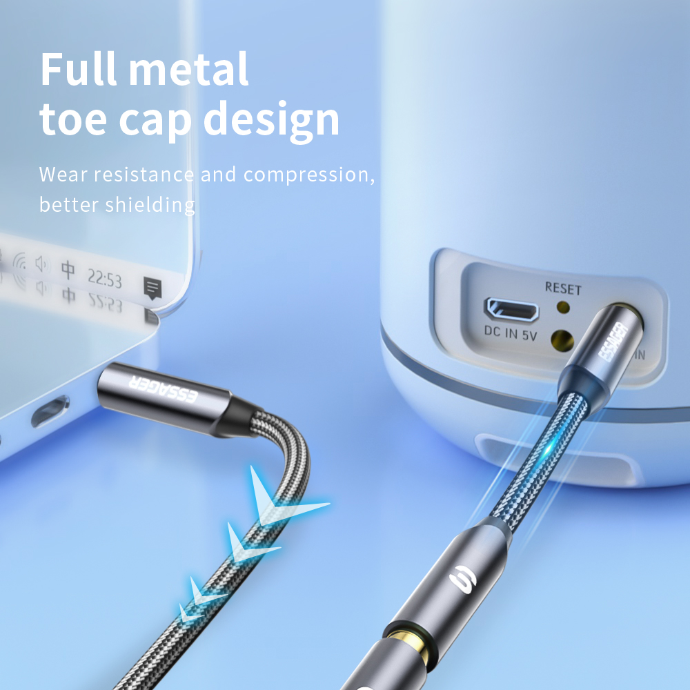 ESSAGER Headphone Extension Ca - Audio Music Splitter 评论和价格