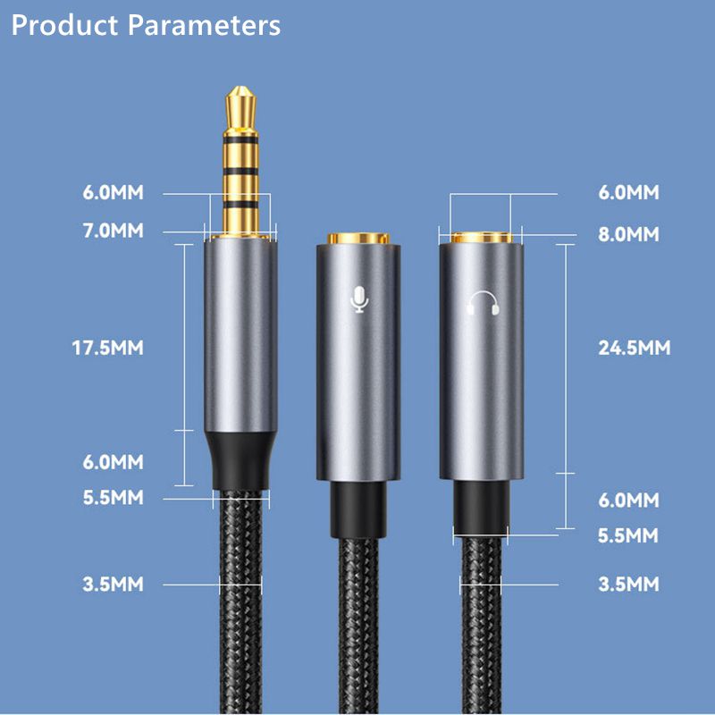 3.5mm Jack Aux Audio Cable Mal - Audio Music Splitter 评论和价格