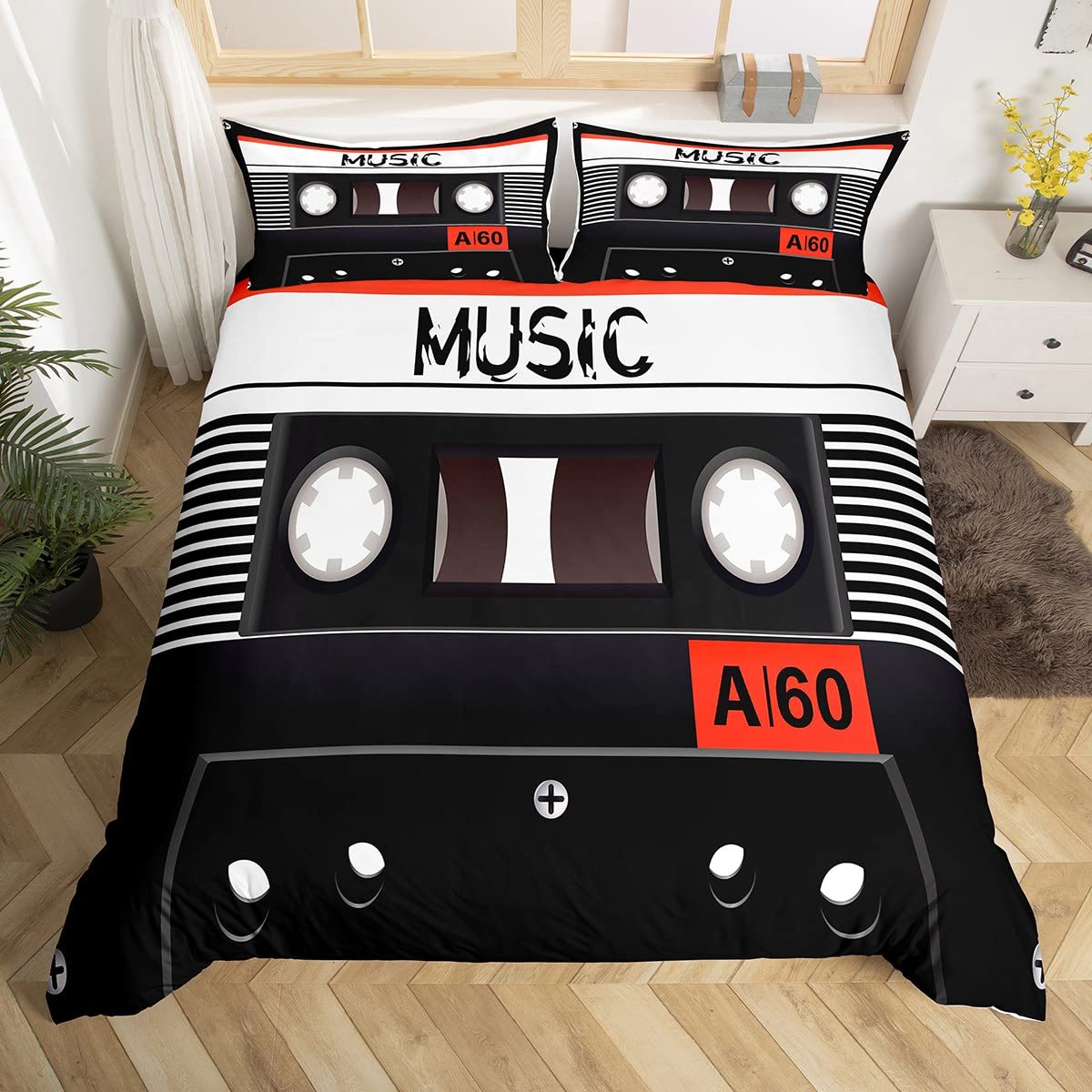 Colorful Music Cassettes Duvet - Audio Music King 评论和价格