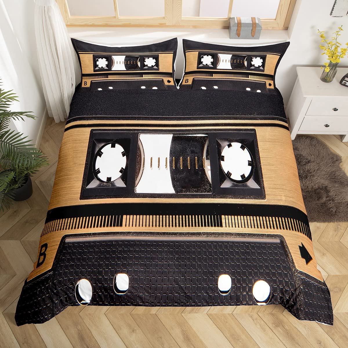 Colorful Music Cassettes Duvet - Audio Music King 评论和价格